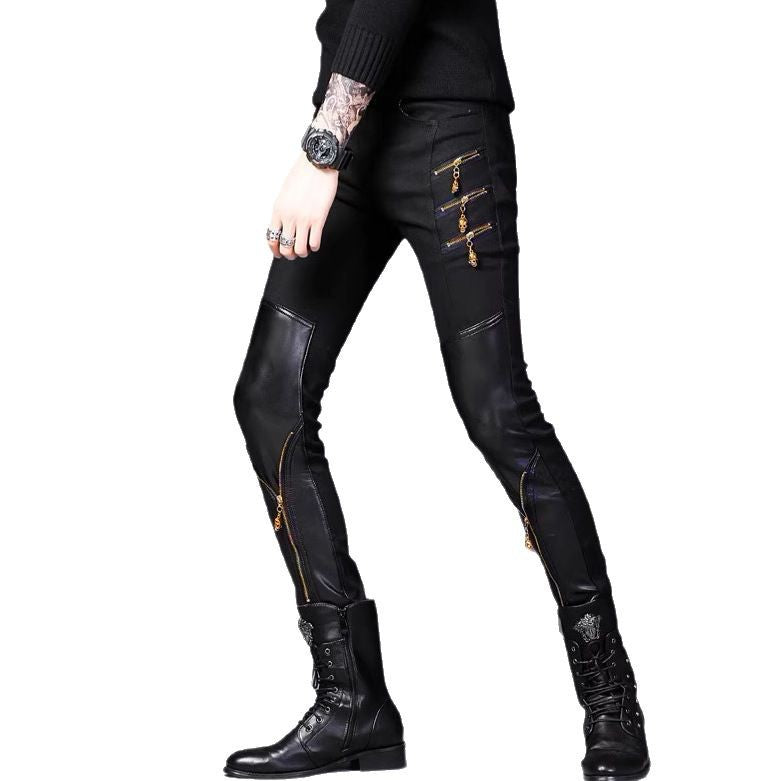 Slim-fit Casual Four-season Black Straight-leg Slim Youth Pants