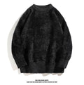 Autumn Solid Color Faux Mink Knit Sweater