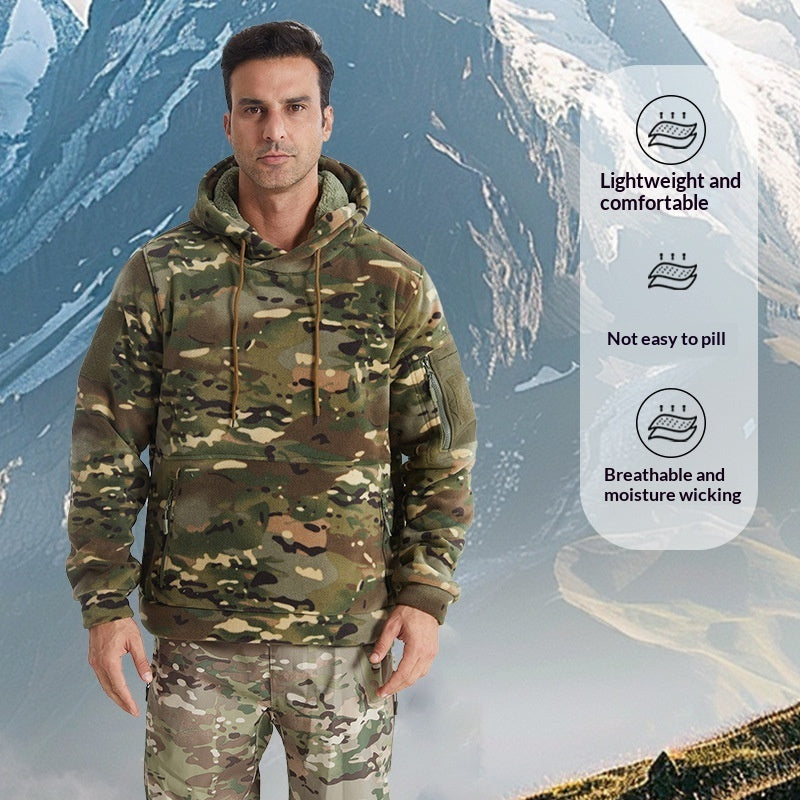 Men's Thick Fleece-Lined Thermal Hoodie For Winter