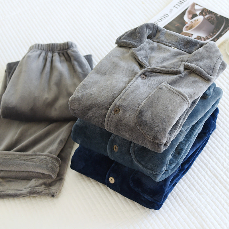 Men's Fleece Coral Fleece Home Leisure Suit