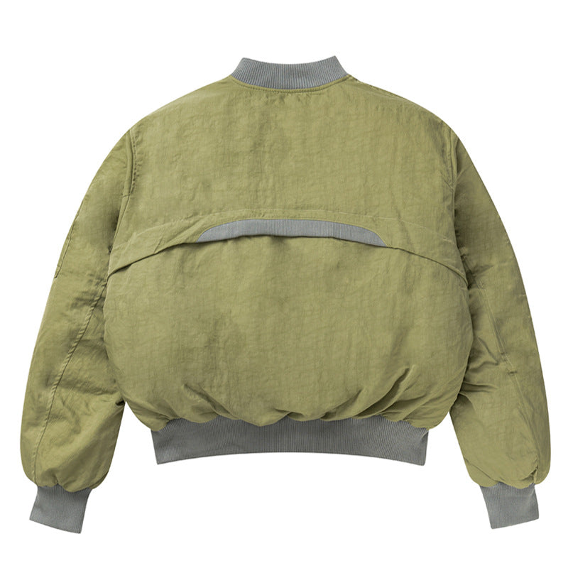 American-style Embroidered Patchwork Cotton Jacket