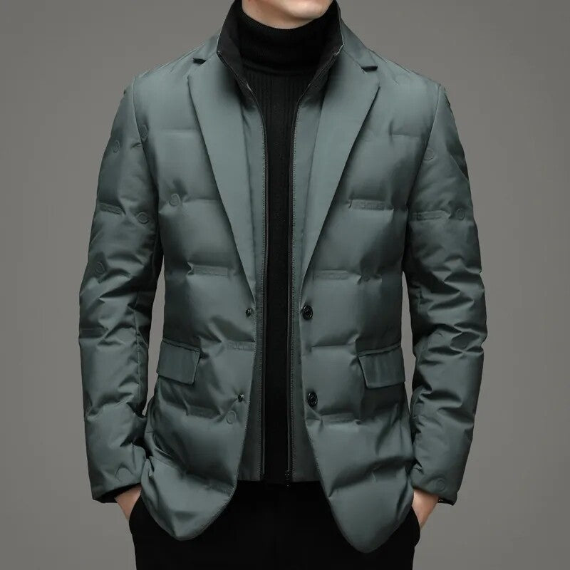 Fake Two-piece Suit Down Jacket Business Men