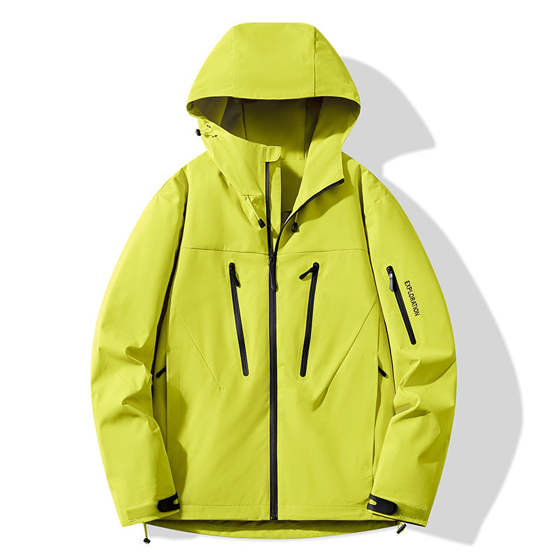 Color-blocked Hard-shell Outdoor Windbreaker Jacket