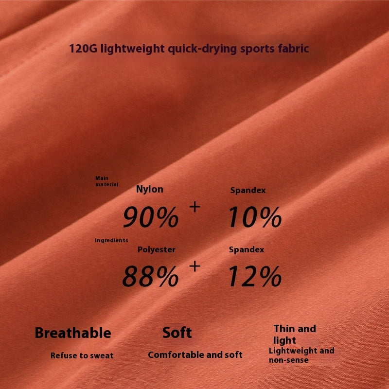 Solid Color Quick-drying Running Shorts Training Marathon Sports Men Thin Breathable