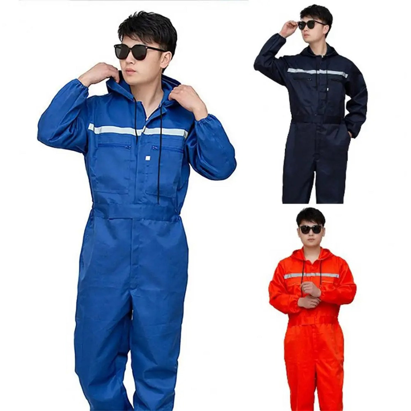 Men's One-piece Hooded Work Suit