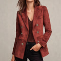 Women's French-style Elegant Vintage Double-breasted Blazer