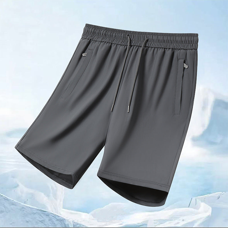 Summer Thin Style Real Ice Silk Sports Shorts For Men