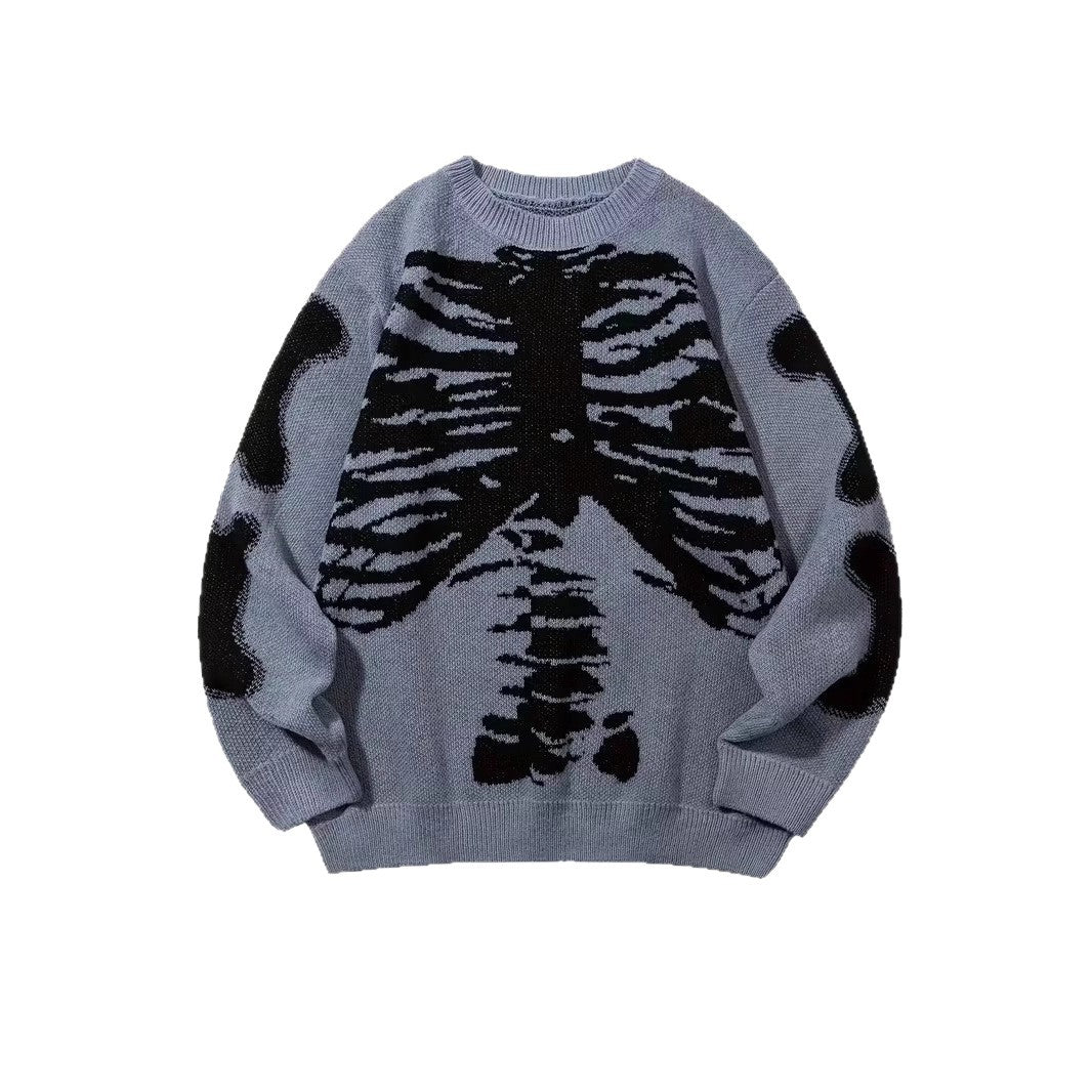 Faux Fur Men's Halloween New Autumn And Winter Loose Round Neck Pullover