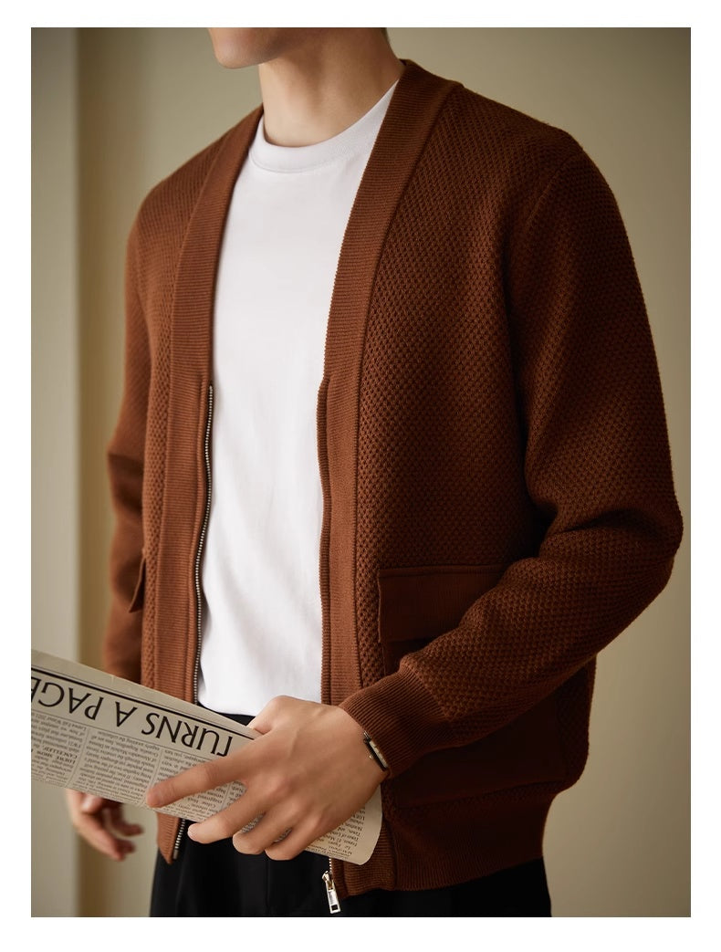 High-grade V-neck Knitted Sweater Cardigan Coat
