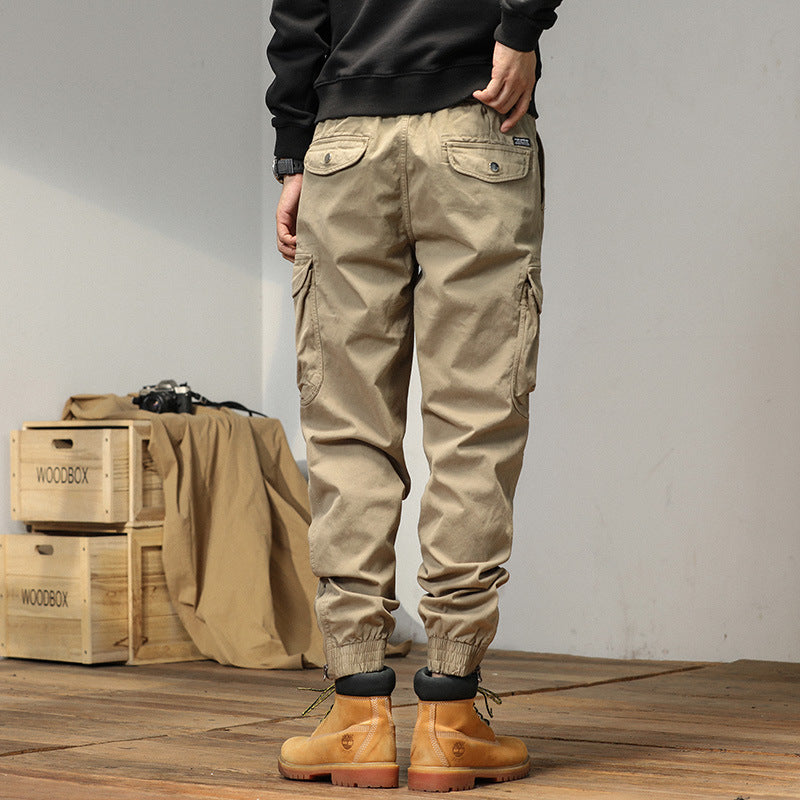 Overalls Men's Slim-fitting Ankle-tied Casual Pants Men's Pants Summer Trousers