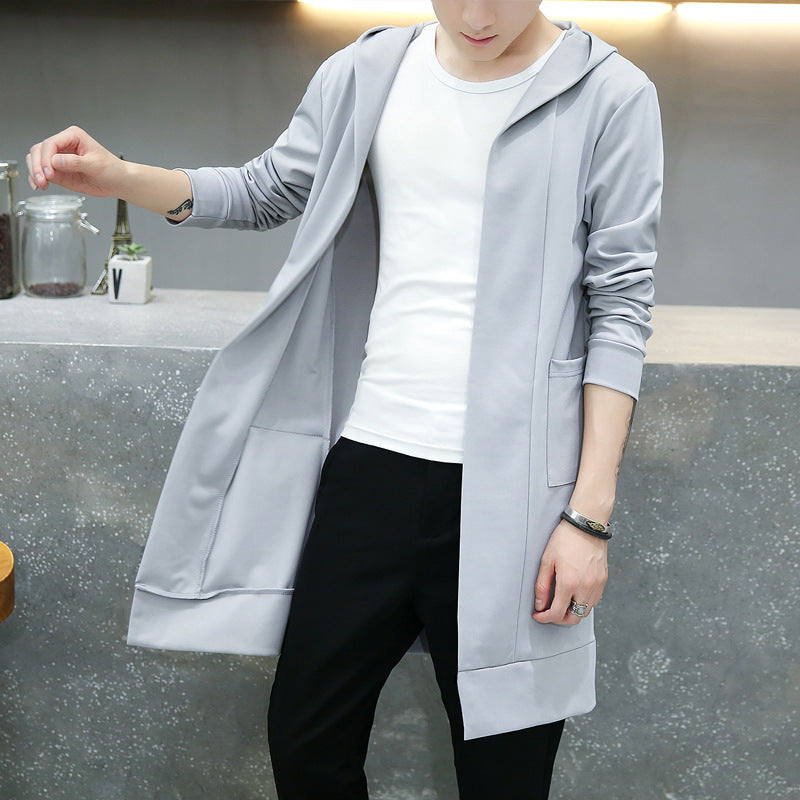 Spring And Autumn Mid-length Cardigan Trench Coat