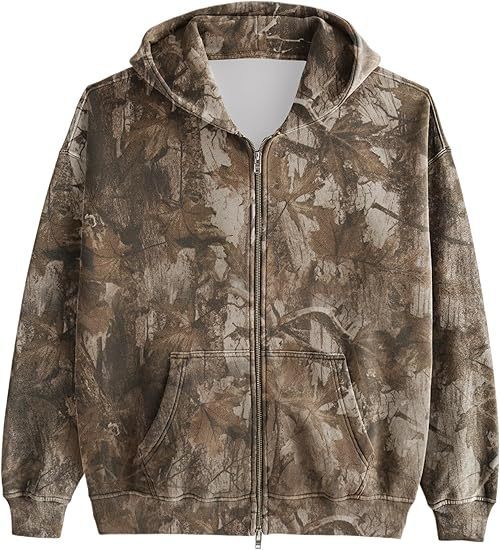 Men And Women Camouflage Hooded Jacket