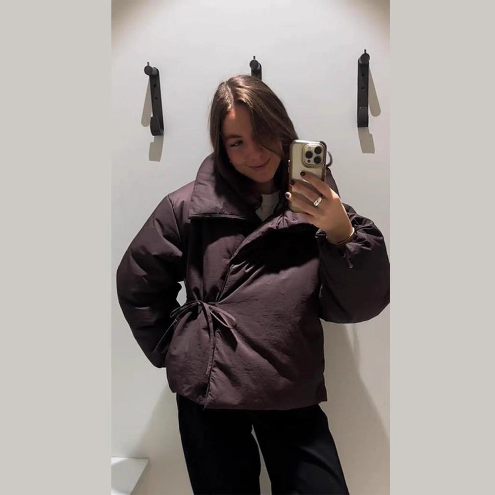 Fashion Autumn And Winter Hit Temperament Double-breasted Kimono Style