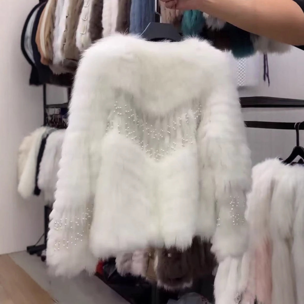 Women's Fashion Heavy Duty Fringe Loose Fur Coat