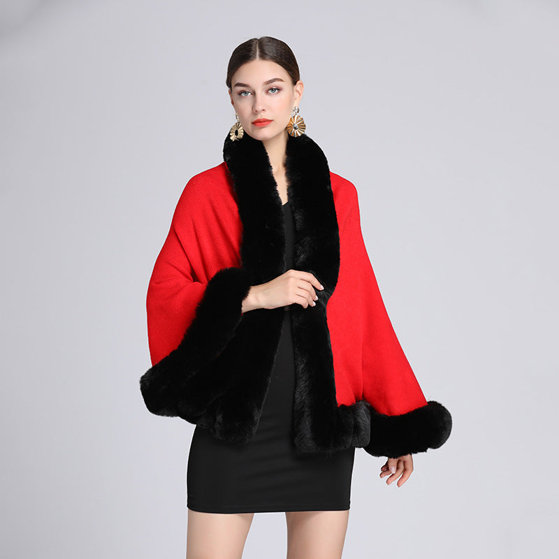 Shawl Cape Knitted Cardigan Coat For Women