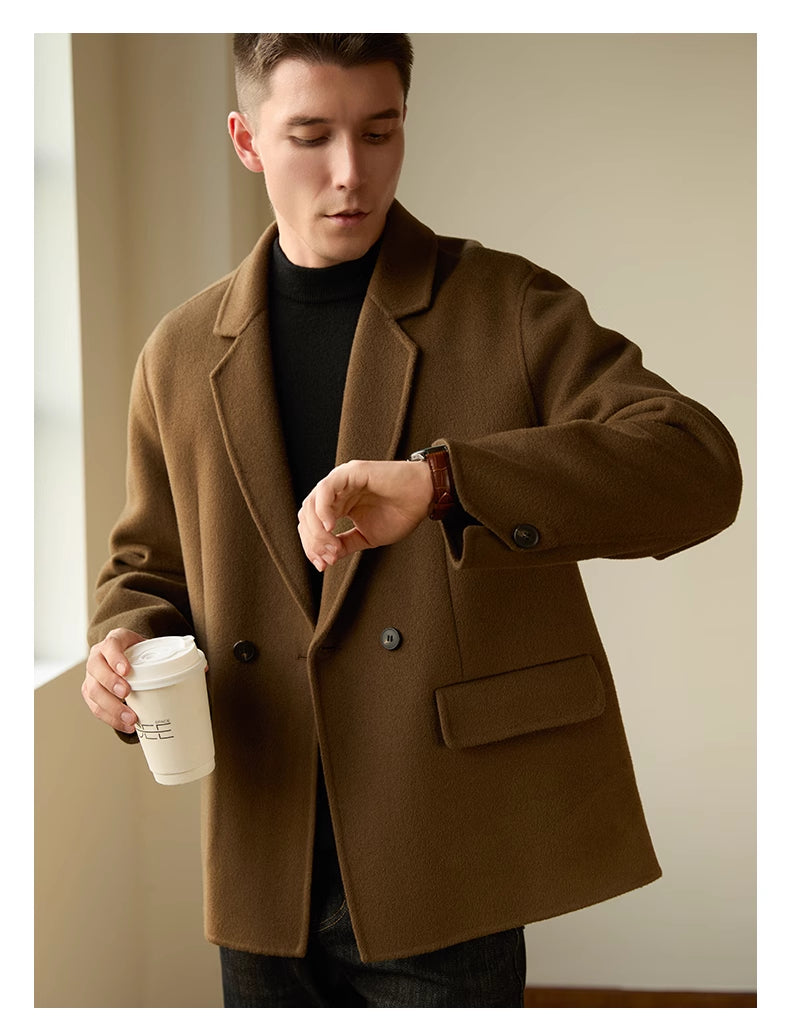 Double-sided Woolen Coat Men's High-end Business Leisure