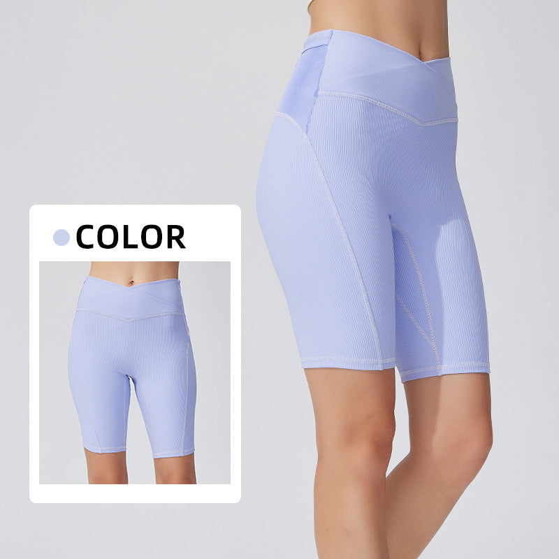 Men's And Women's Same High Elastic Multi-pocket High Waist Compression Shorts