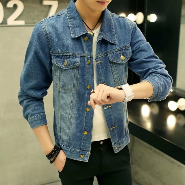Men's Retro Casual Washed Denim Jacket