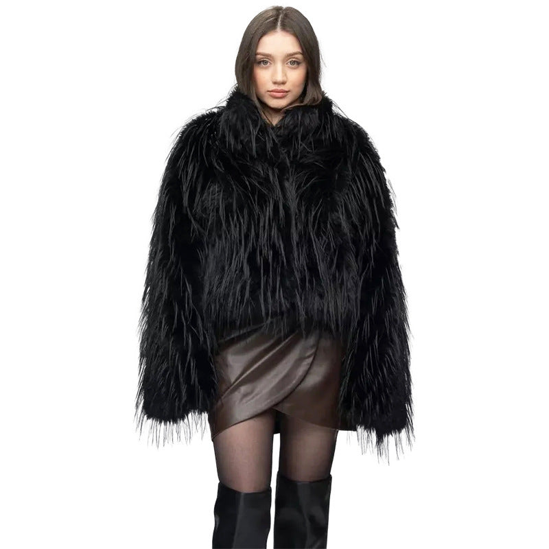 Women's Thick Plush Fashion Warm Fur Coat