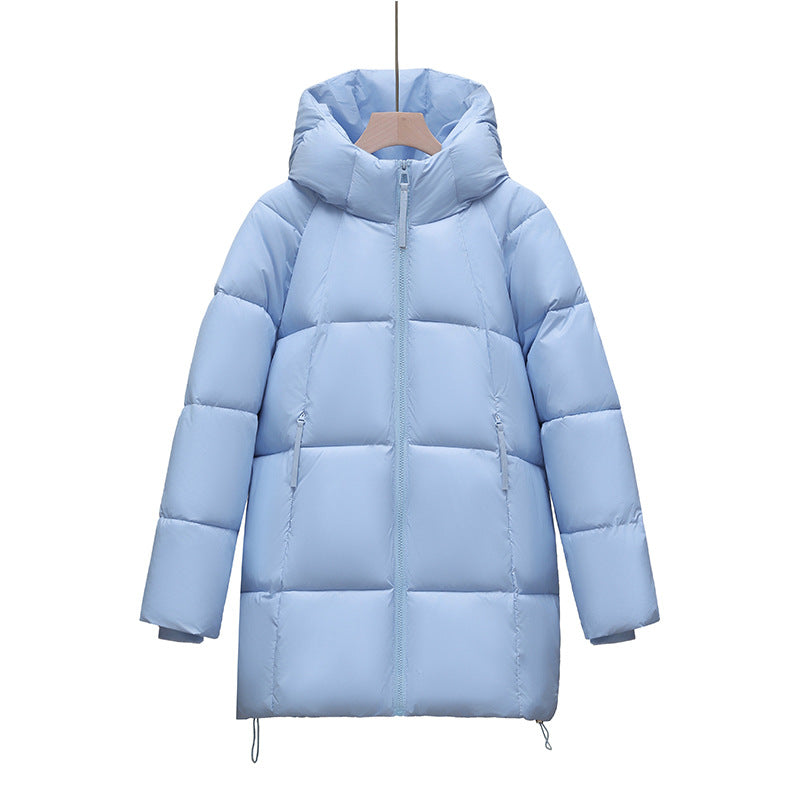 Women's Padded Fleece Jacket Winter Hooded Outside