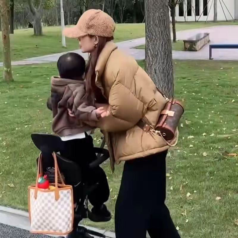 Stand-up Collar Cotton-padded Coat Short Thickened Coat For Women