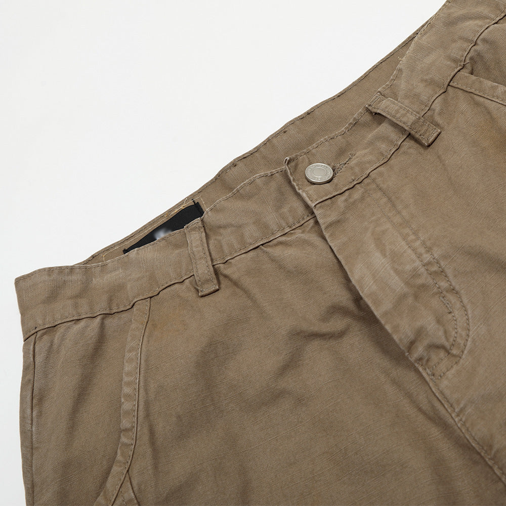 Trendy Multi-pocket Casual Wide-leg Pants Trousers