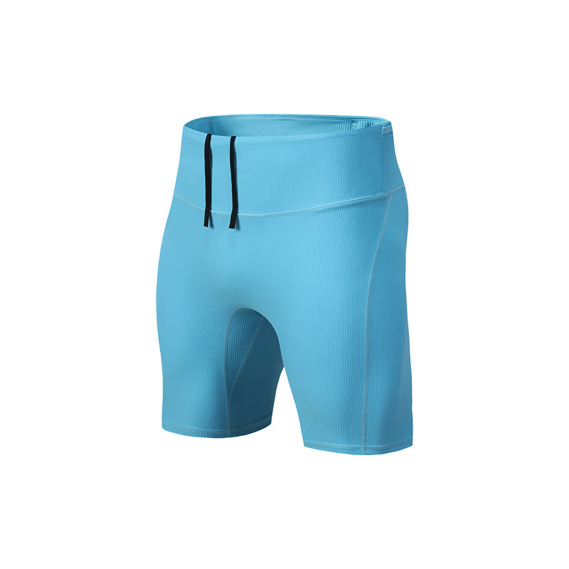 Men's And Women's Same High Elastic Multi-pocket High Waist Compression Shorts