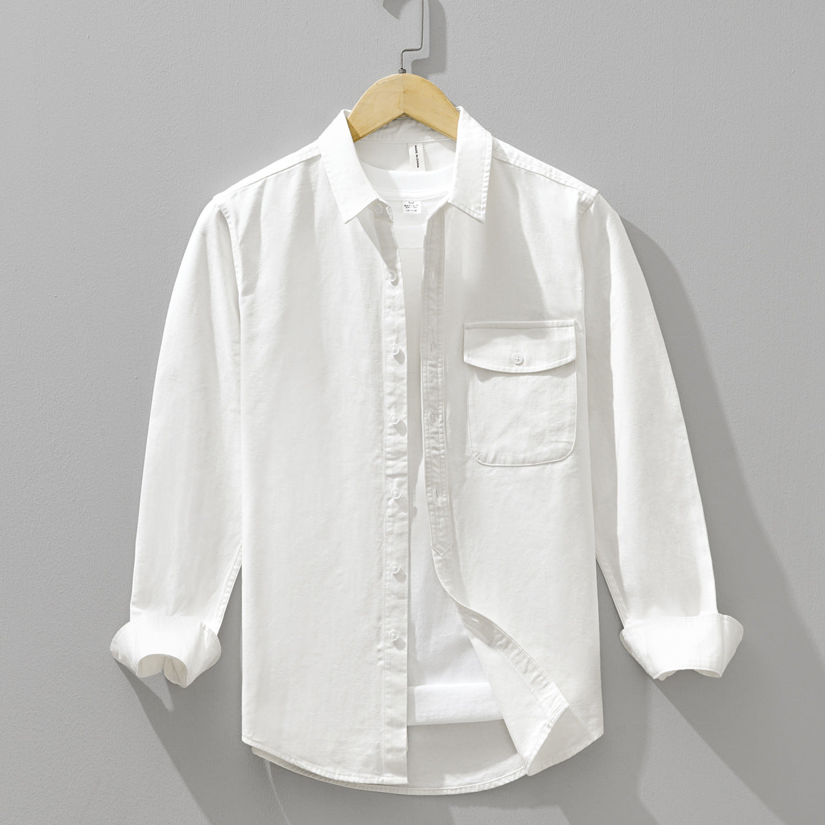 Japanese-style Casual Solid-color Long-sleeve Minimalist Versatile Shirt