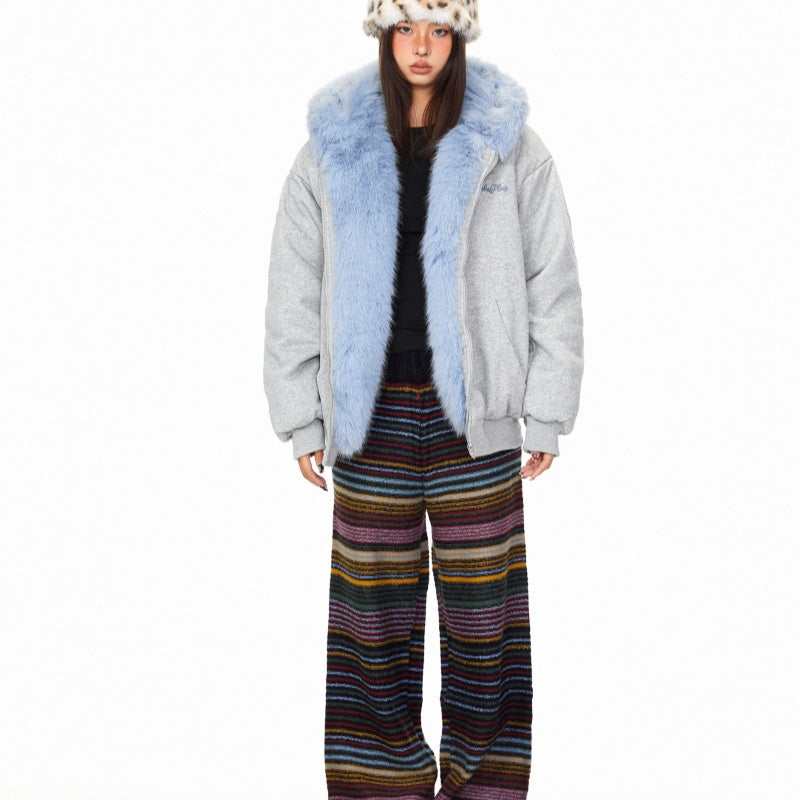 Hooded Cotton Winter American High Street Loose Thickened Warm