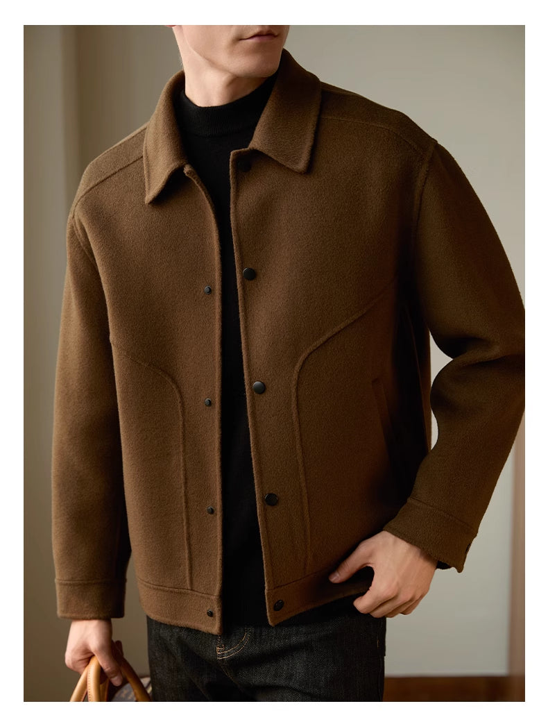 Double-sided Woolen Coat Men's 100 Wool High-end Leisure