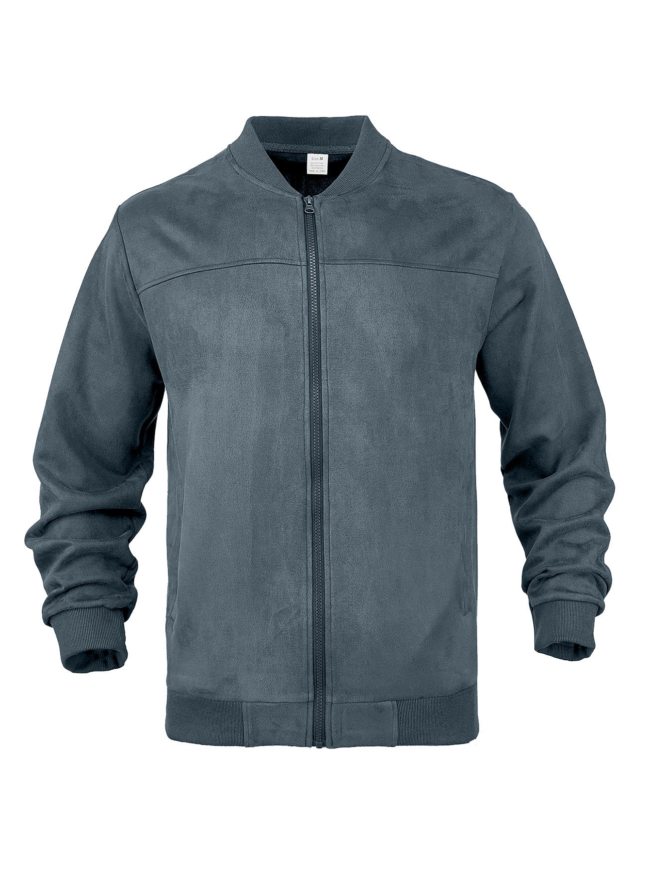 Men's Solid Color Minimalism Casual Suede Zip Jacket