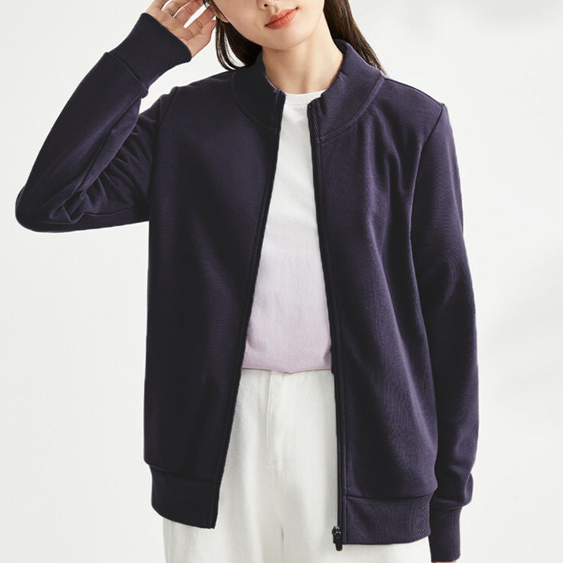 Women's Coat Women's Loosefitting Plussize Solidcolor CoatCasual Top Retro Short Style