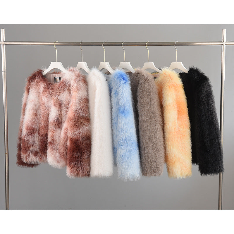 Imitation Fur Autumn And Winter New Toka Crew Neck Coat