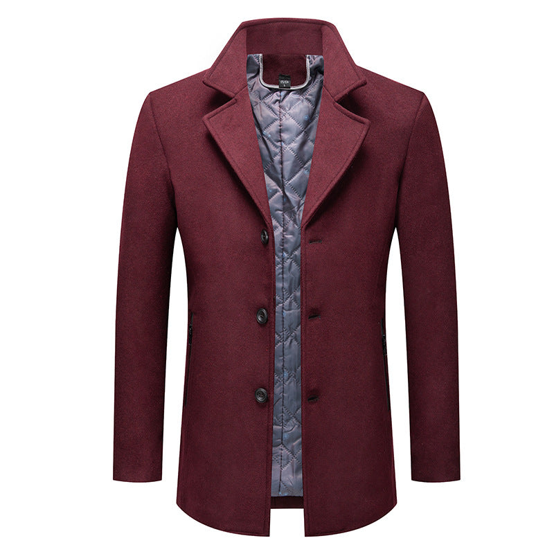 Men's Coat Fashion Cotton Padded Business Non-ironing