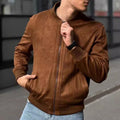 European And American Leisure Suede Solid Color Coat