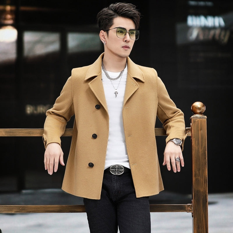 Double-faced Woolen Goods Fashion Coat Woolen Cashmere-free Woolen New Coat