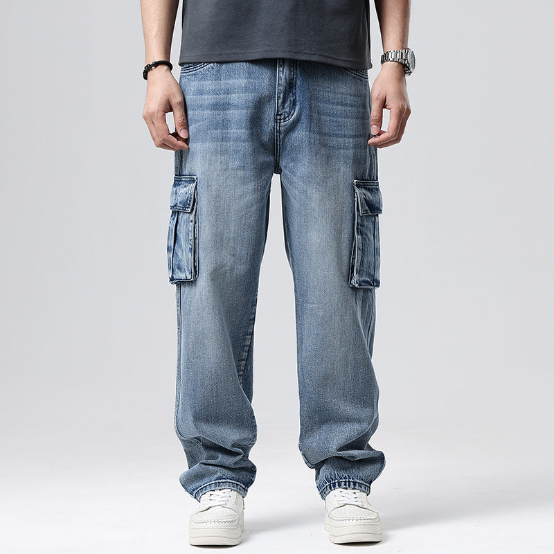Hip Hop Men's Nostalgic Retro Multi-pocket Pants
