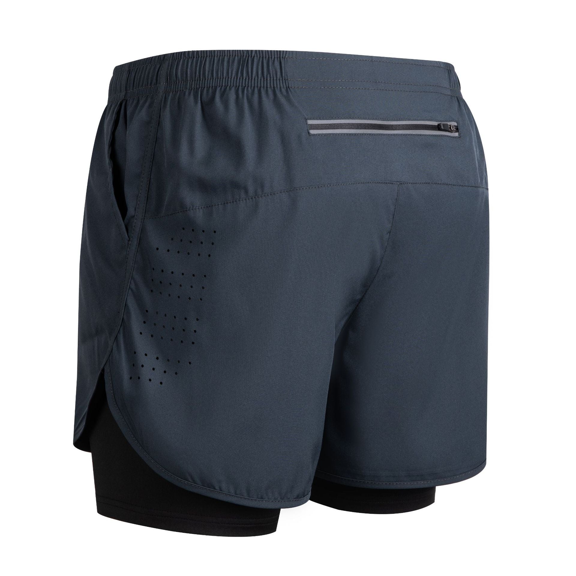 Quick-dry Lining Anti-exposure Double-layer Fitness Shorts For Men