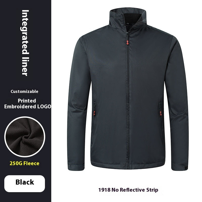 Outdoor Solid Color Integrated Shell Jacket Cold Protection In Winter