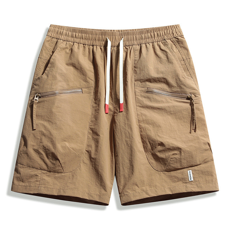 3D Large Pocket Sports Outdoor Ice Silk Men's Five-inch Shorts