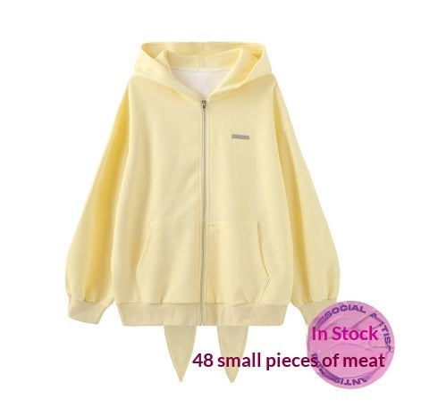 Women's Hooded Sweatshirt, Loose-fitting Autumn Coat