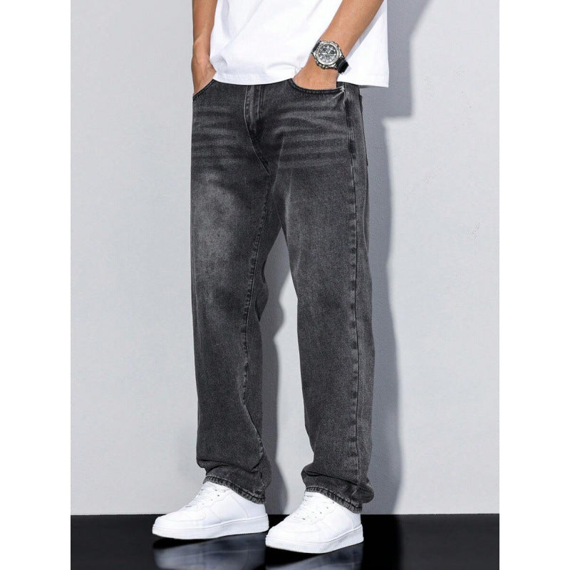 Men's Casual Straight-leg Loose Long Jeans