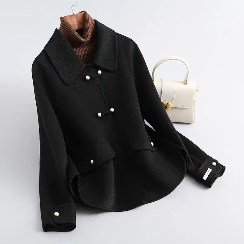 Women's Loose Large Size Autumn And Winter Thickening Double-sided Woolen New Coat
