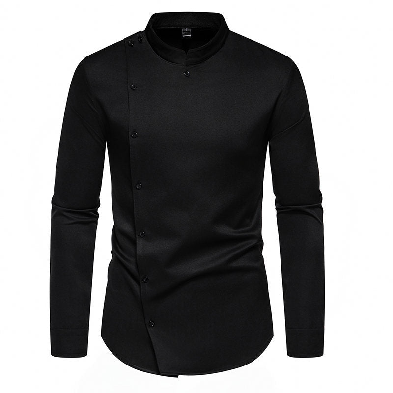 Long Sleeve Shirt Men's Stand Collar Workwear