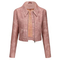 Women's Long-sleeved Fashionable Faux Leather Jacket