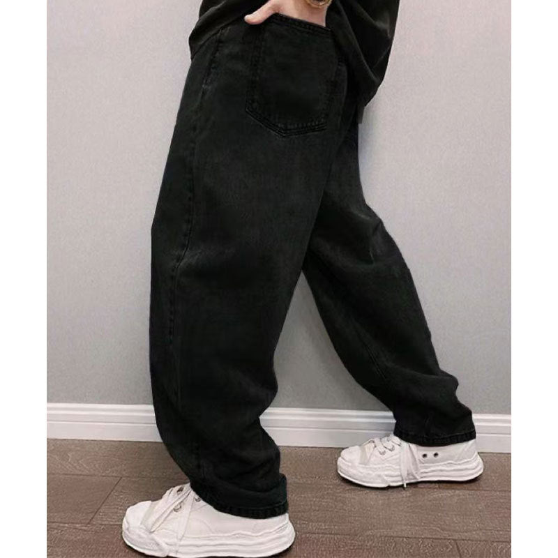 Men's Non-elastic Button Waist Casual Jeans