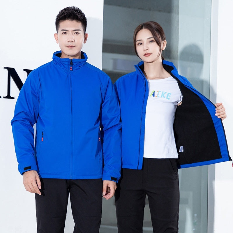 Outdoor Solid Color Integrated Shell Jacket Cold Protection In Winter