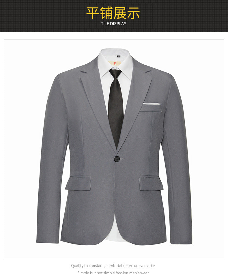 Plus Size Men's Formal Wear Small Business Suit Coat Wedding Dress Casual Slim Fit