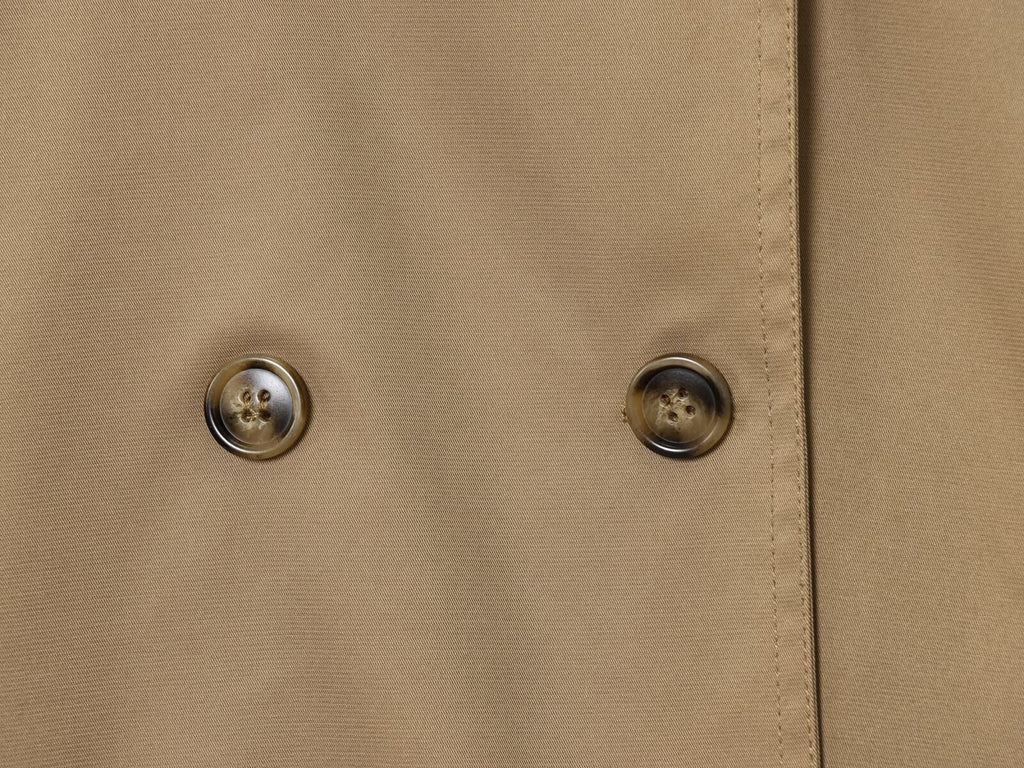 Women Double-breasted Niche Lace-up Trench Coat