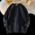 Spring And Autumn Simplicity Men's Loose Round Neck Sweater